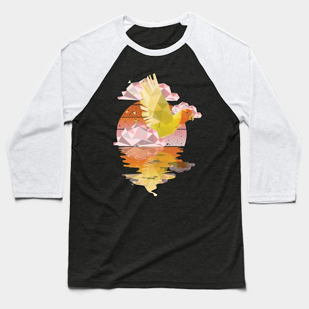 Love Bird Low poly art Baseball T-Shirt by mutarek